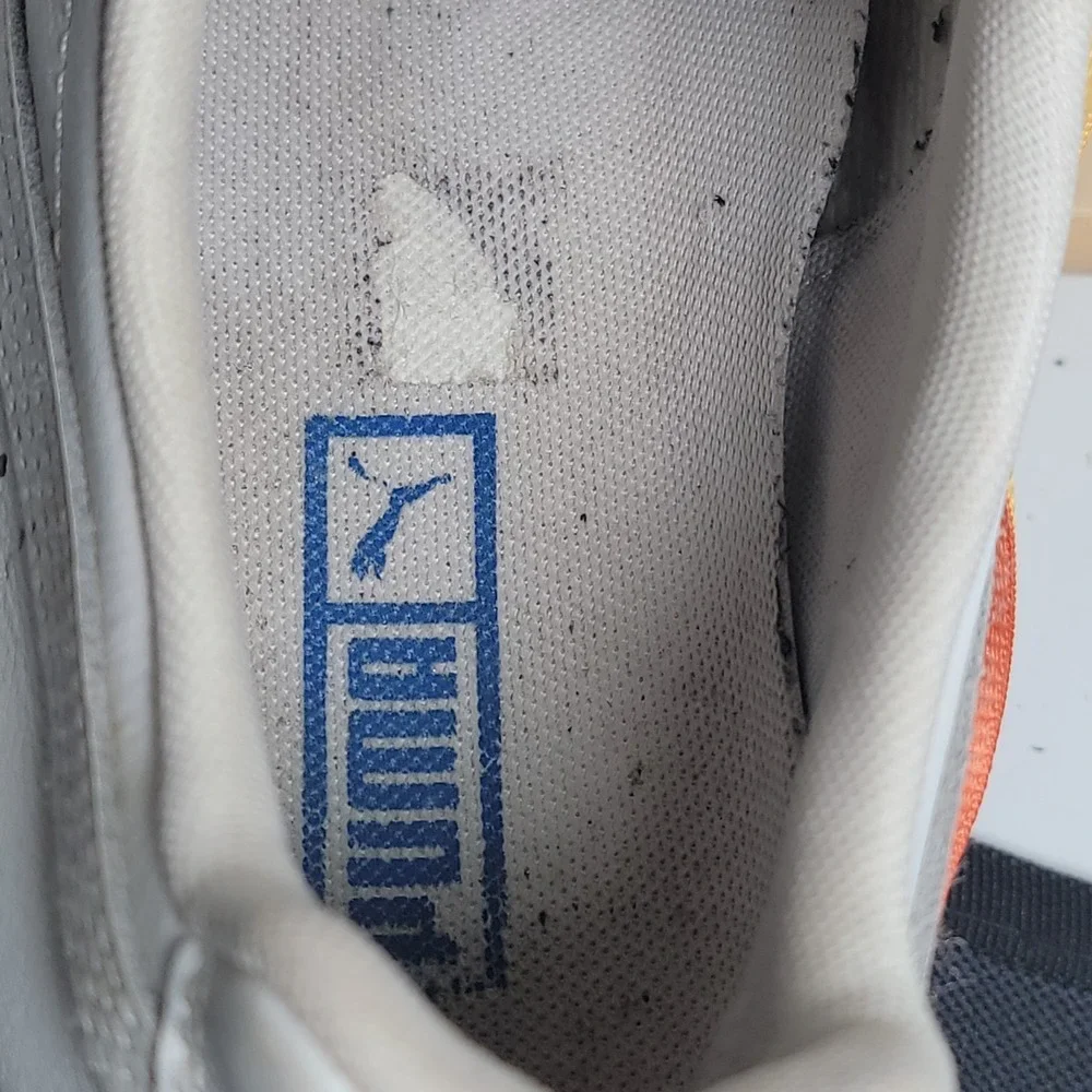 Puma Clyde Pride PRD NYC White Leather Sneakers Men's Size Rainbow